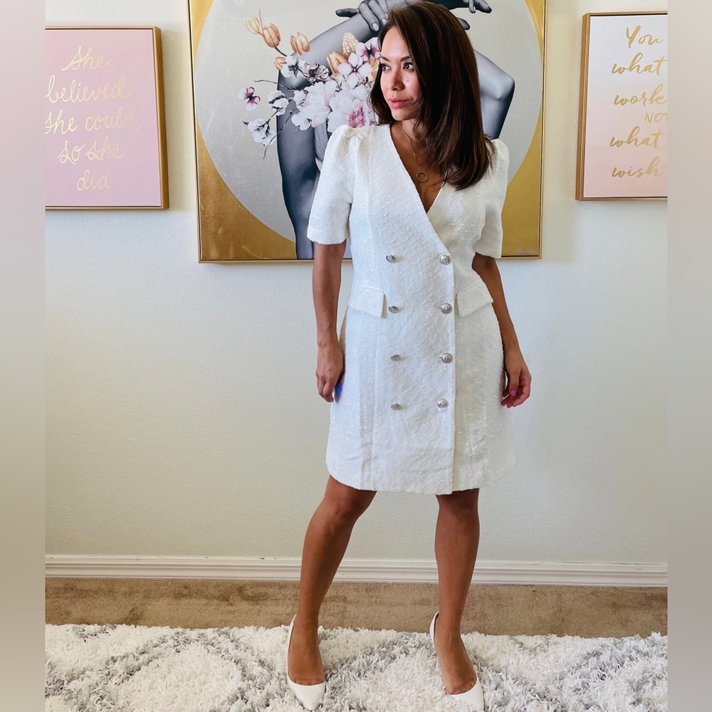 NWT Ivory Boucle Dress